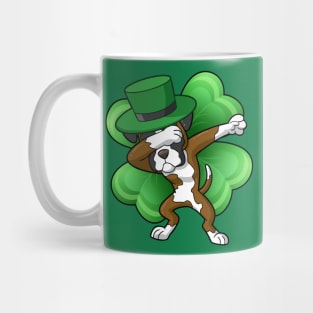 Dabbing Boxer Dog Irish St Patricks Day Mug